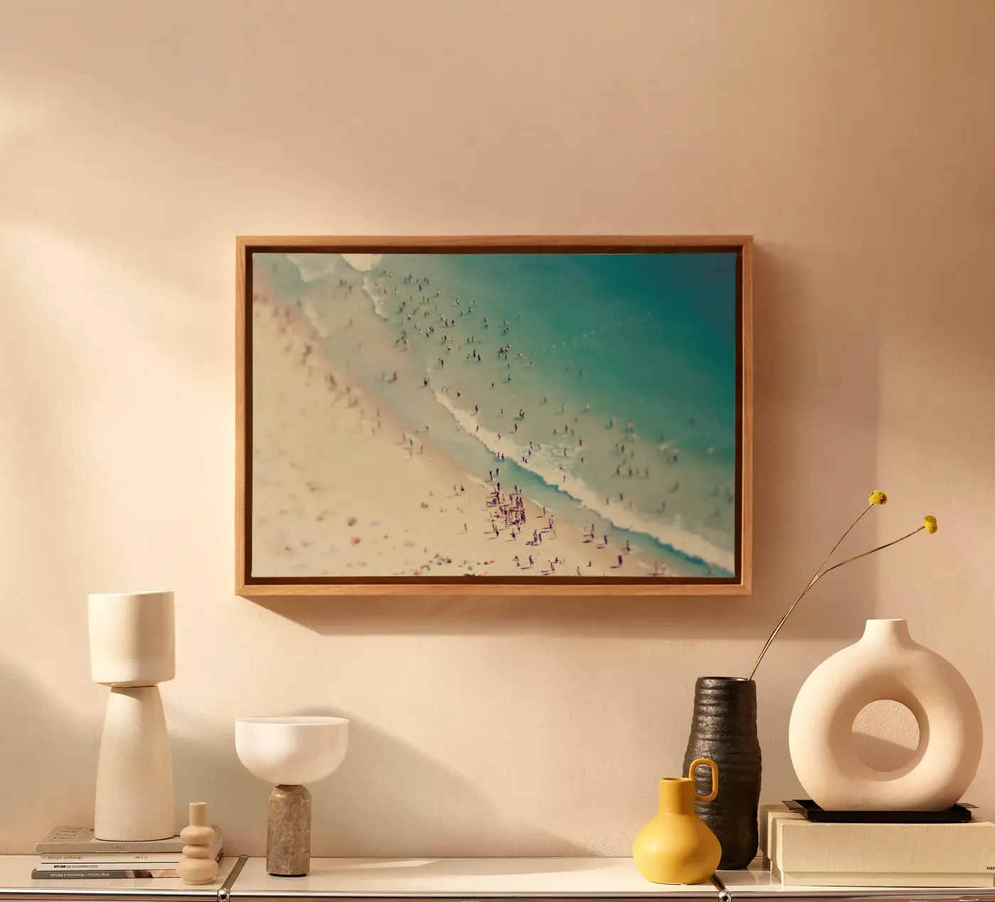 Beach Summer canvas by Ingrid Beddoes