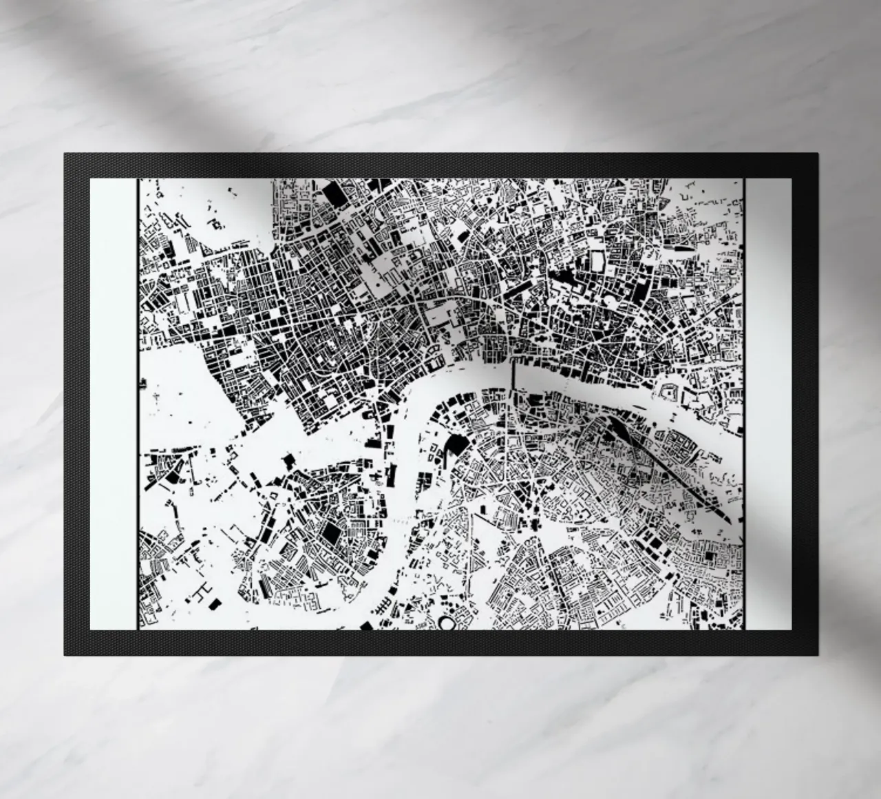 London Map Schwarzplan doormat by Hubert Roguski