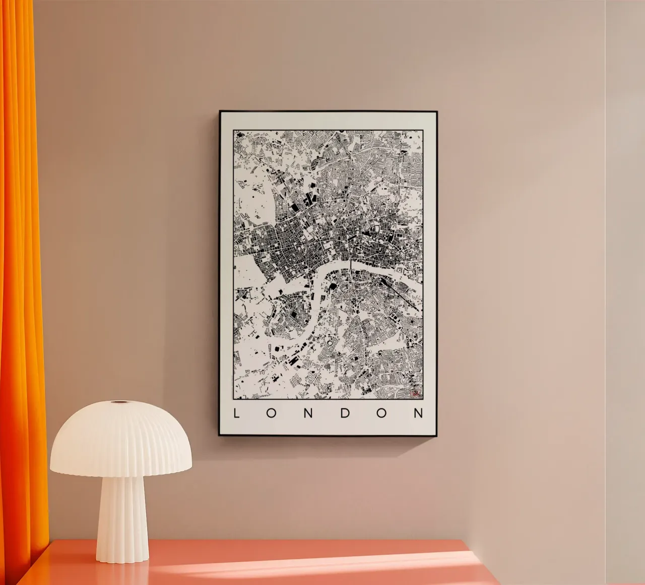 London Map Schwarzplan plexiglass da Hubert Roguski