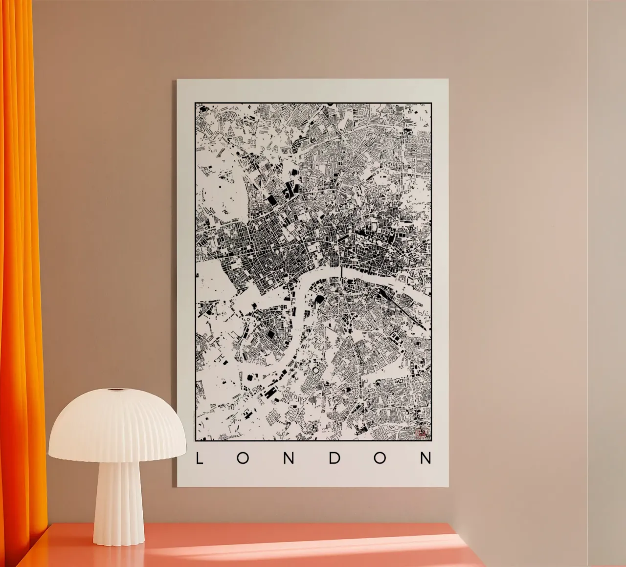 London Map Schwarzplan plexiglass da Hubert Roguski