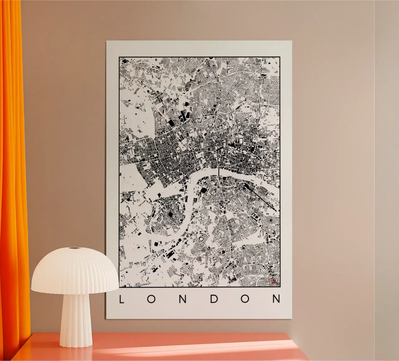 London Map Schwarzplan hahnemühle by Hubert Roguski
