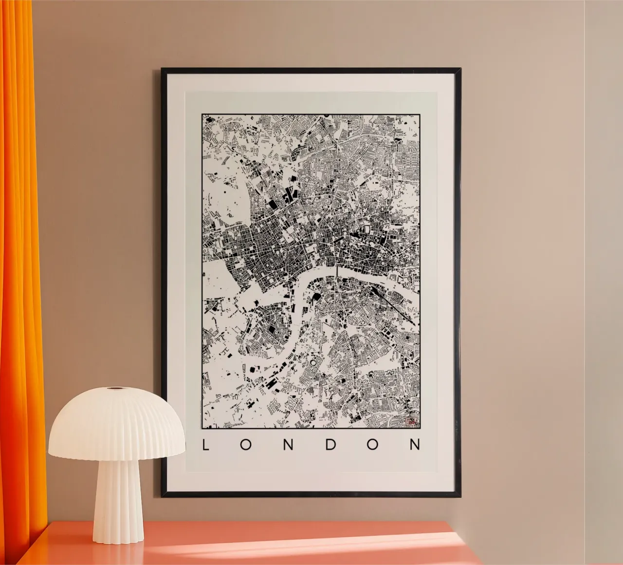 London Map Schwarzplan hahnemühle by Hubert Roguski