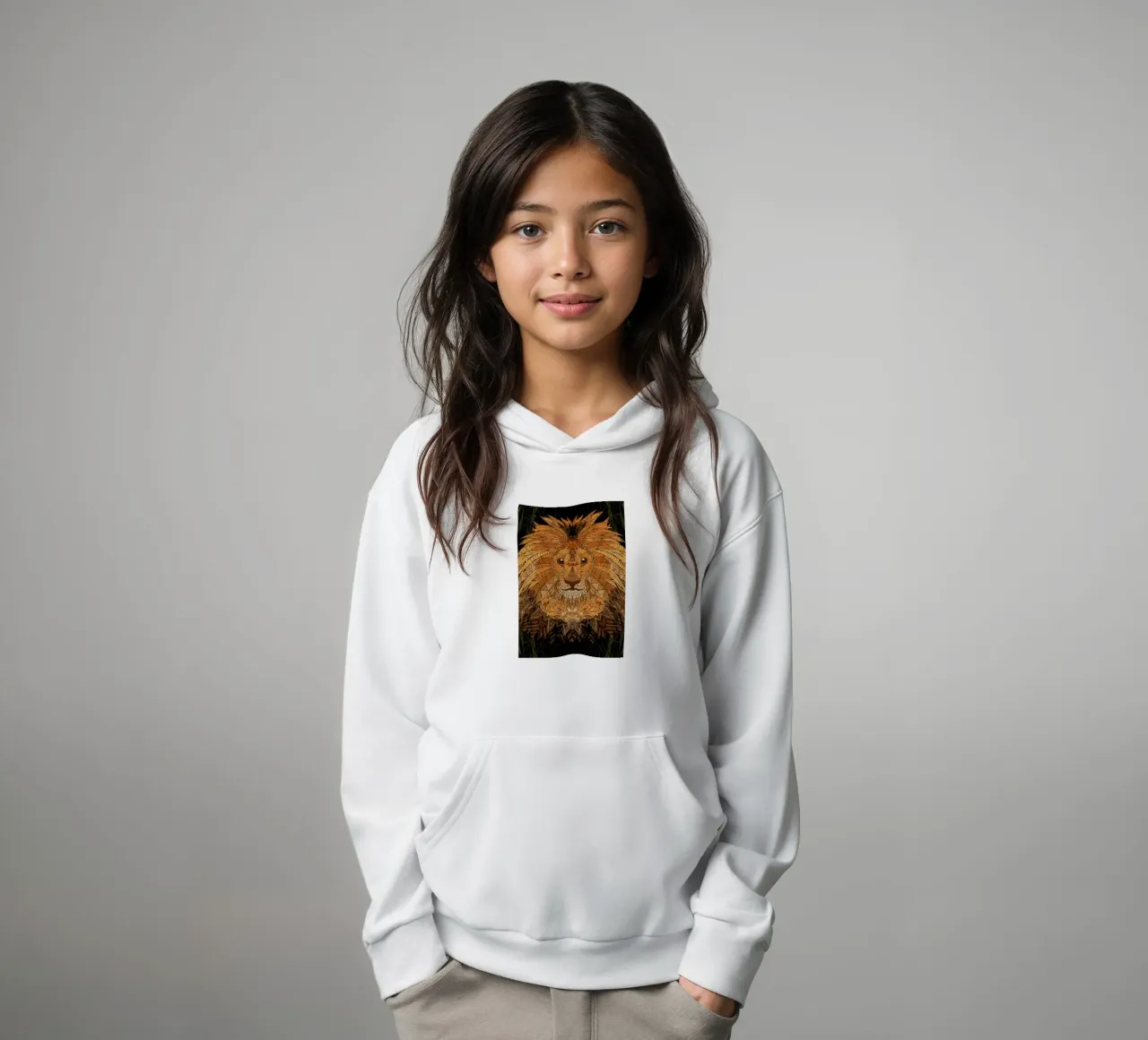 King Lion Kinder Hoodie von Angelika Parker