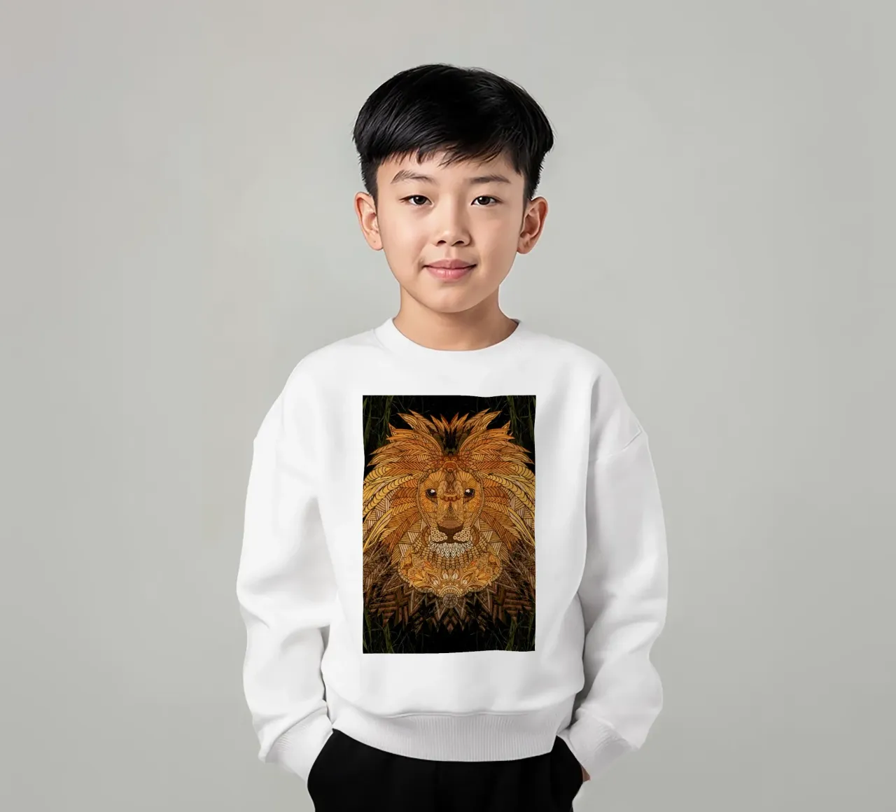 King Lion kids sweatshirt by Angelika Parker