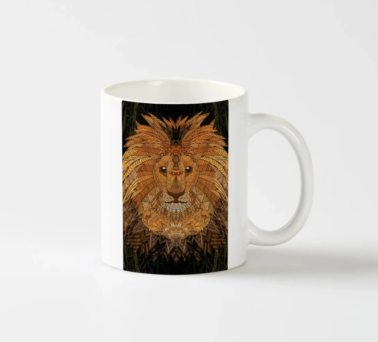 King Lion tazza in ceramica da Angelika Parker