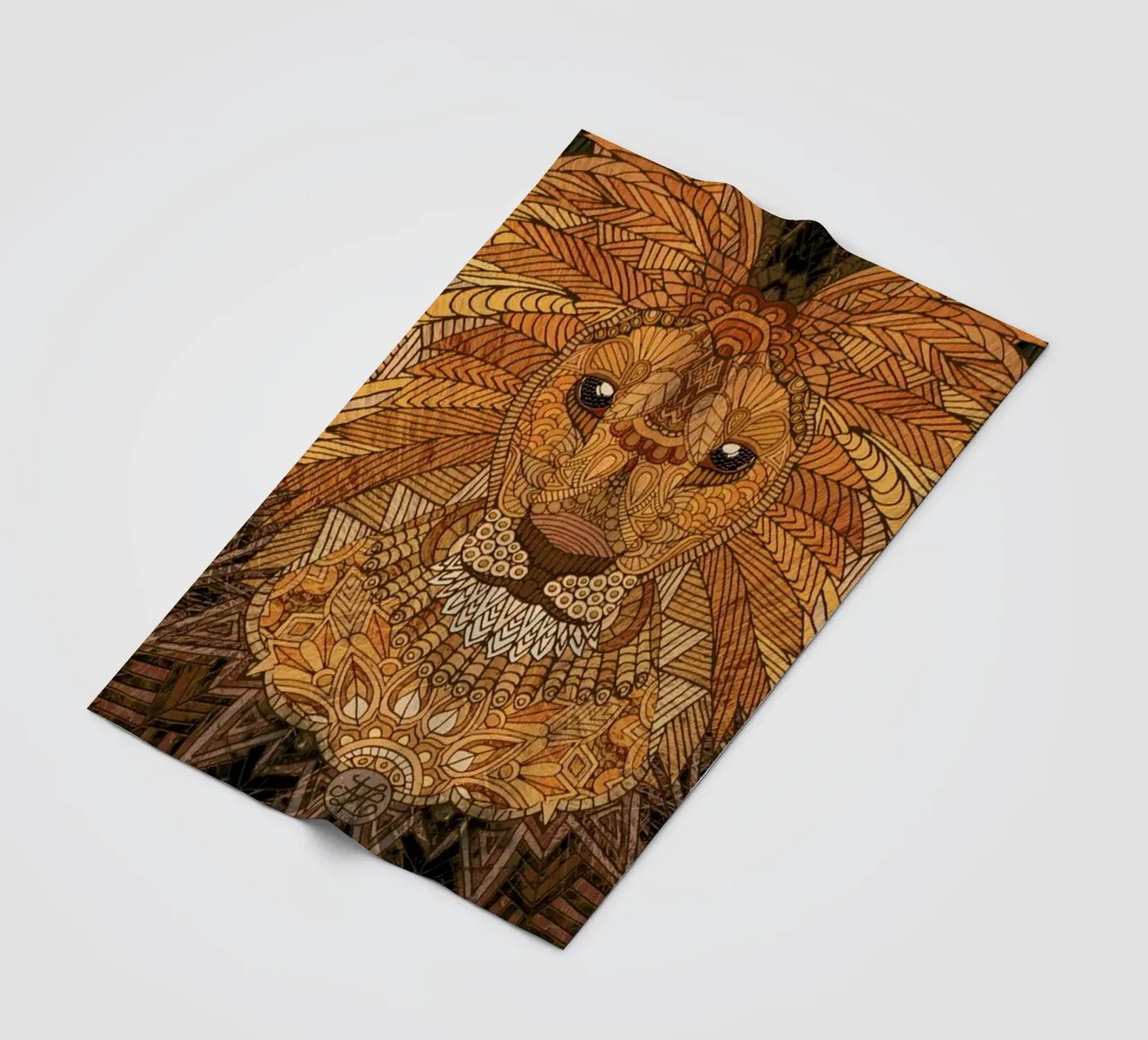 King Lion fleece blanket by Angelika Parker
