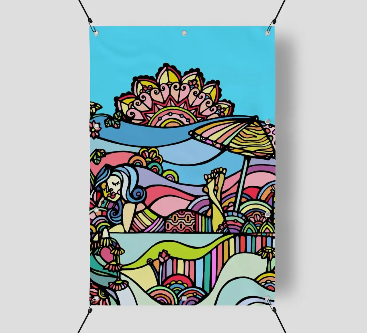 The Beach telo in pvc da Ninhol