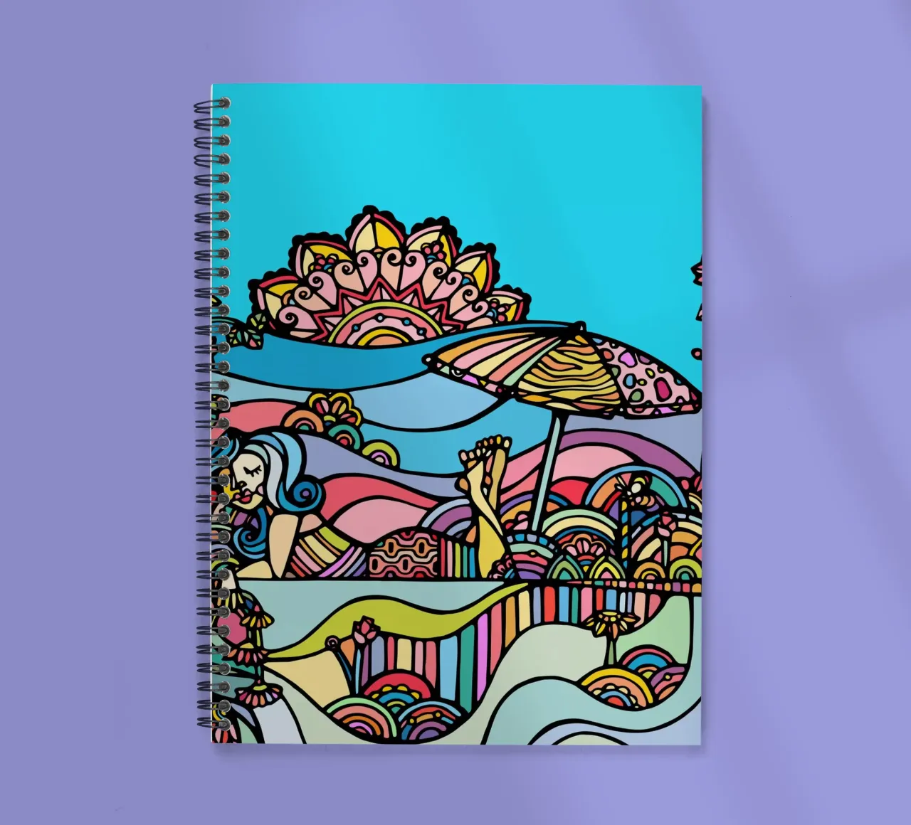 The Beach spiral notebook by Ninhol