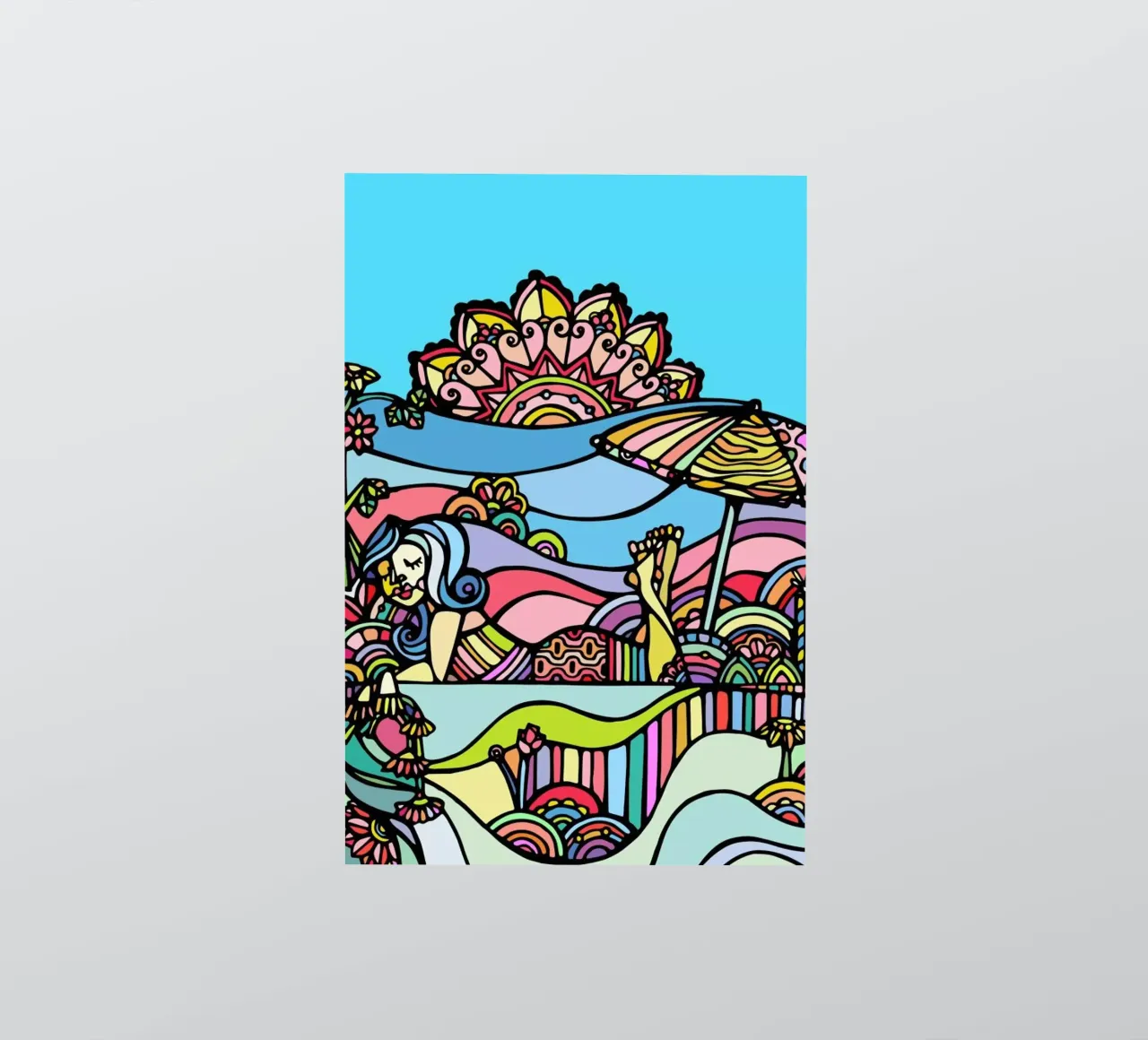 The Beach sticker van Ninhol