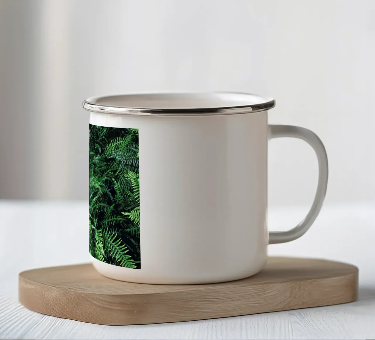 Leaves I tazza in smalto da Elena Veronese