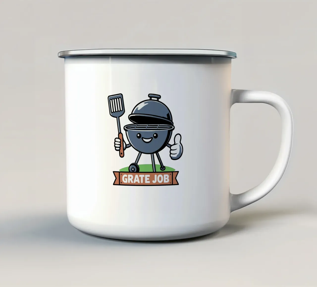 GRATE JOB tazza in smalto da edsonramosart