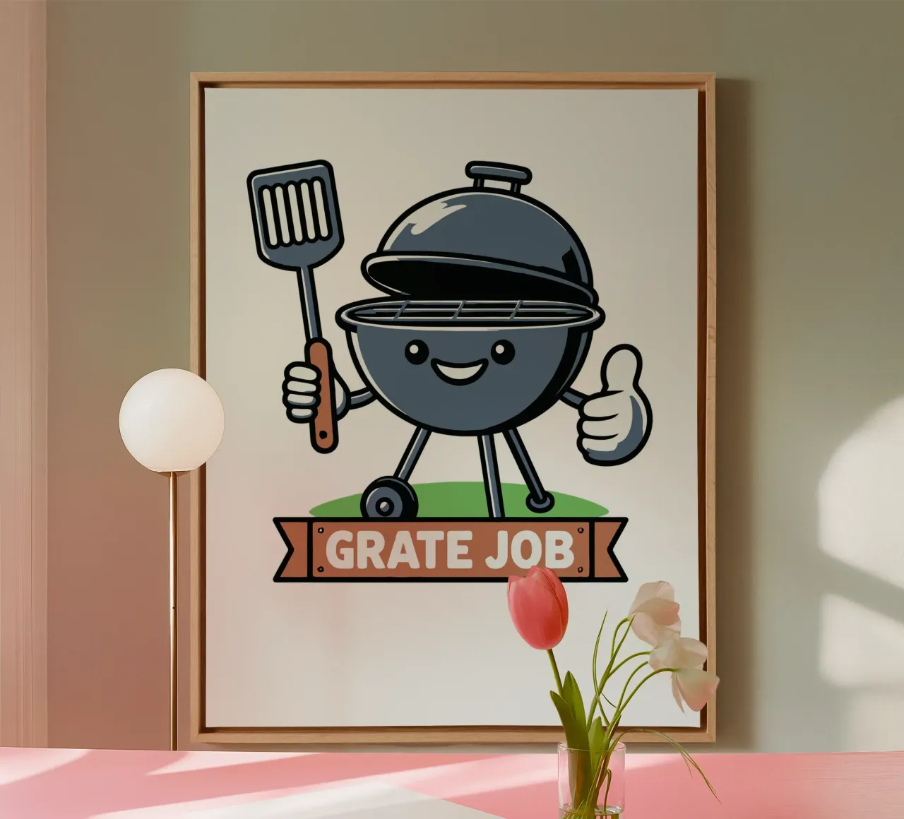 GRATE JOB tela con Cornice a cassetta da edsonramosart