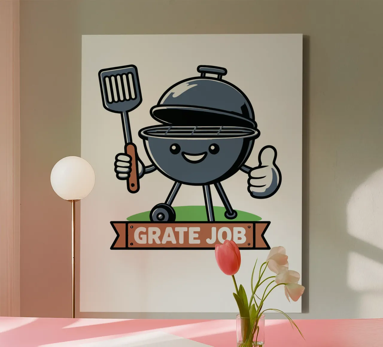 GRATE JOB tela con Cornice a cassetta da edsonramosart