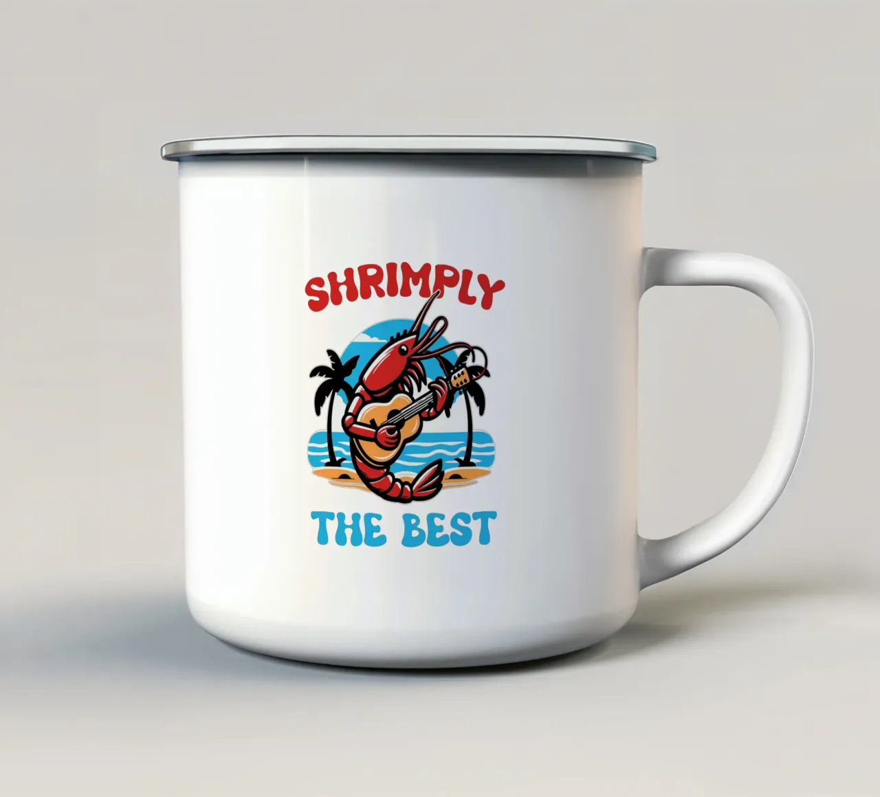 Shrimply the Best tazza in smalto da edsonramosart