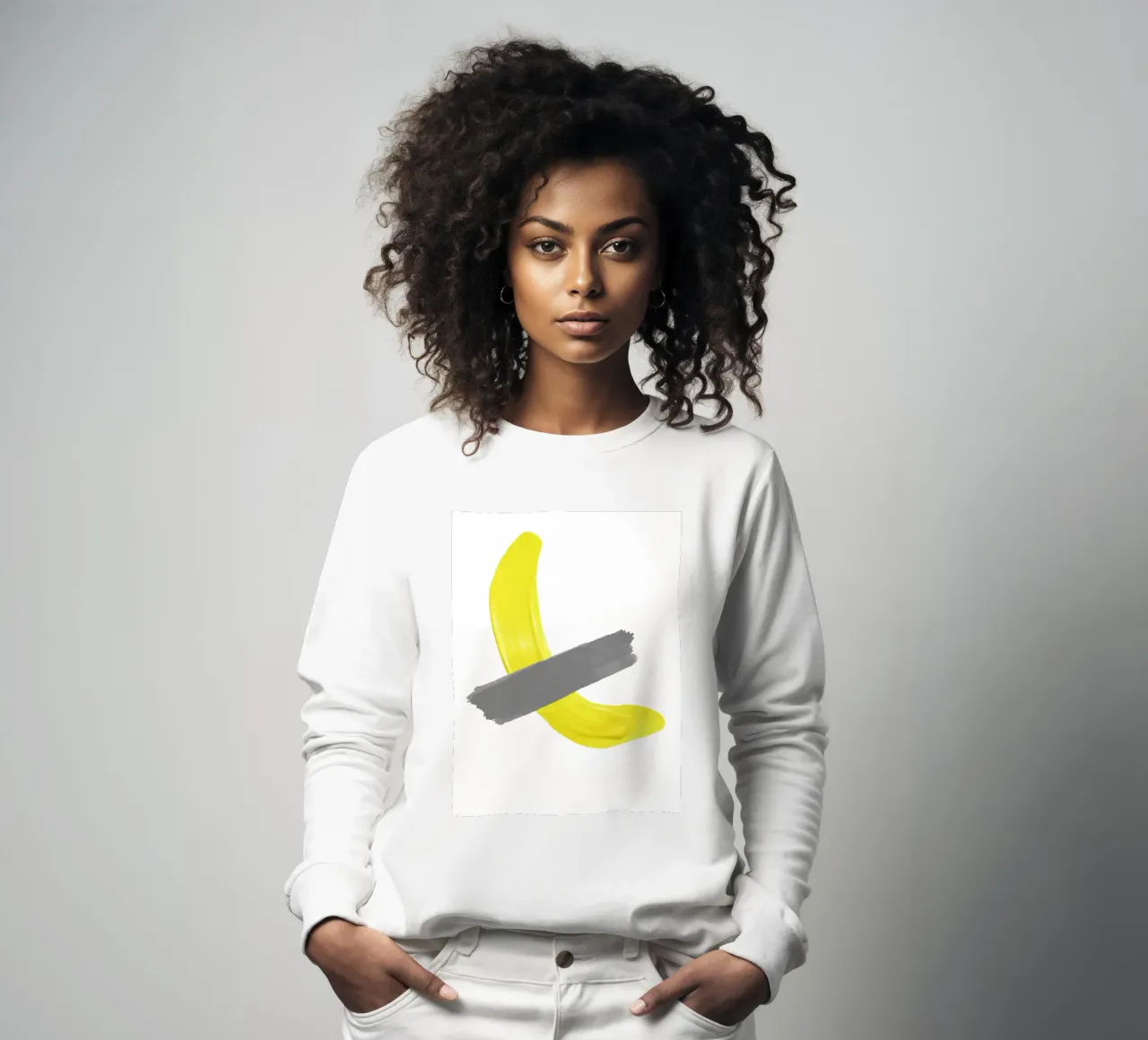 Banana on tape sweatshirt by LisaArtes