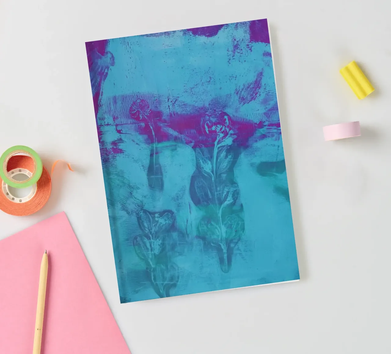 'Early Spring' Colorful Floral Abstract Print notebook by FABOArt