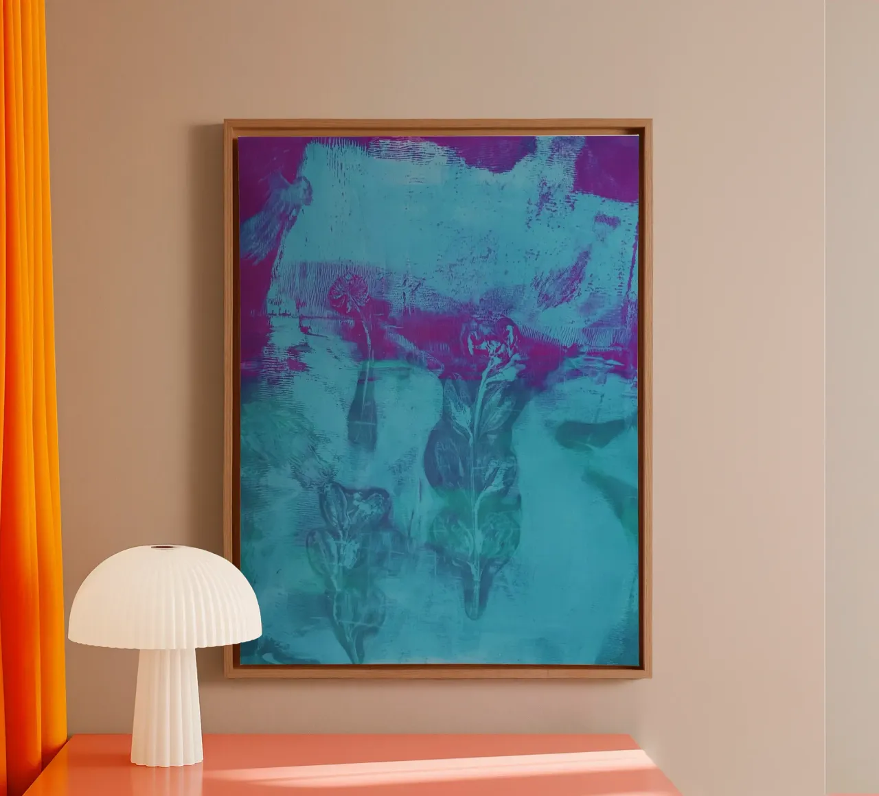 'Early Spring' Colorful Floral Abstract Print canvas by FABOArt