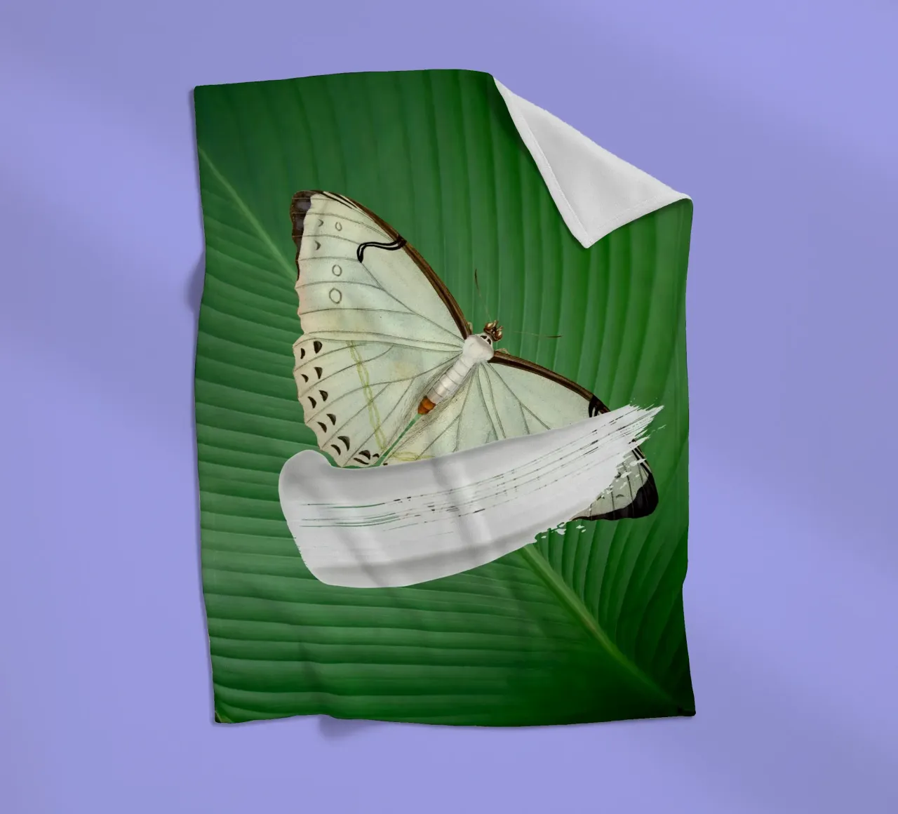 Butterfly on the leaf coperta in pile da LisaArtes