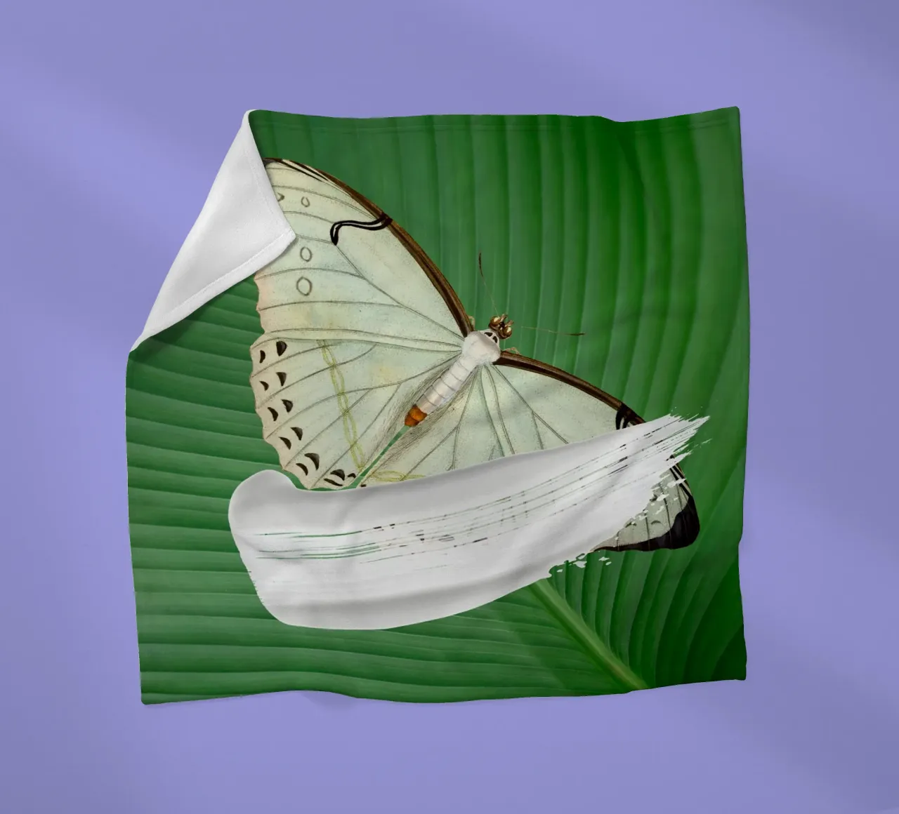 Butterfly on the leaf coperta in pile da LisaArtes
