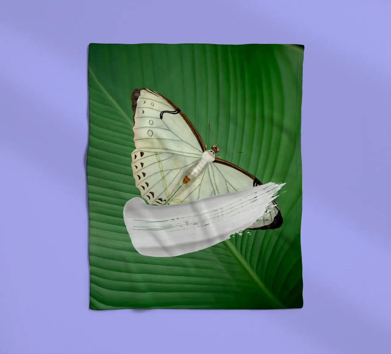 Butterfly on the leaf coperta in pile da LisaArtes