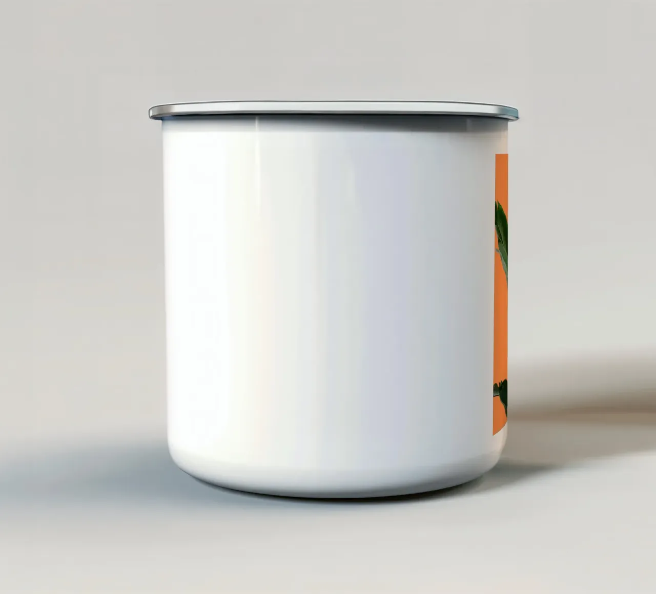 Large lush green leaves tazza in smalto da LisaArtes