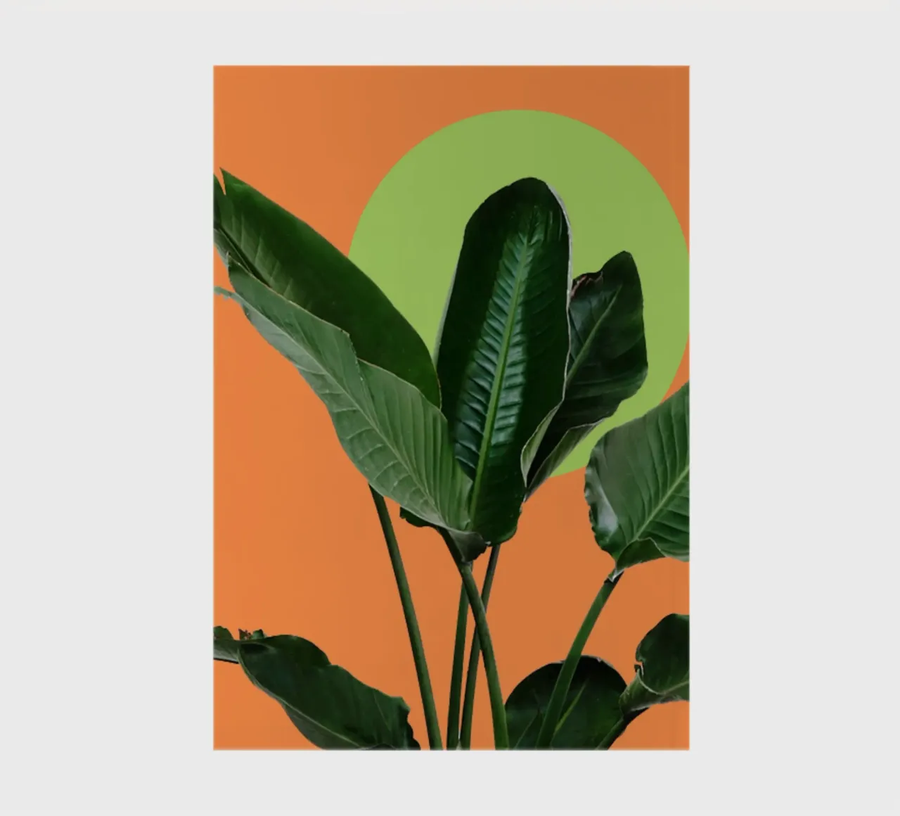 Large lush green leaves notebook by LisaArtes