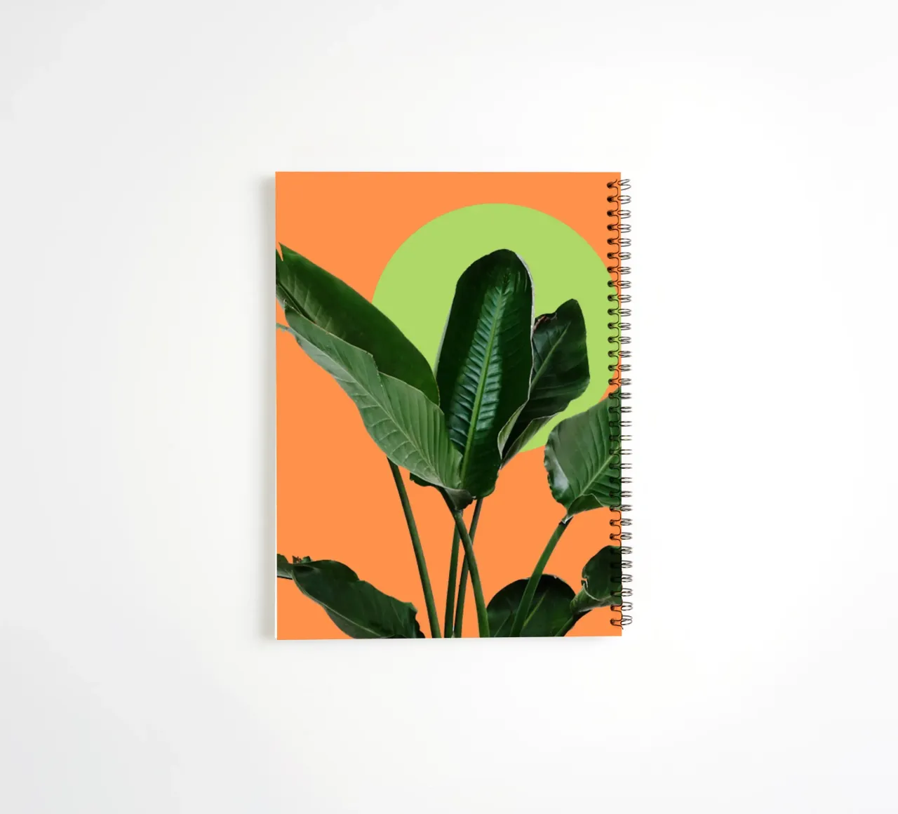 Large lush green leaves spiral notebook by LisaArtes