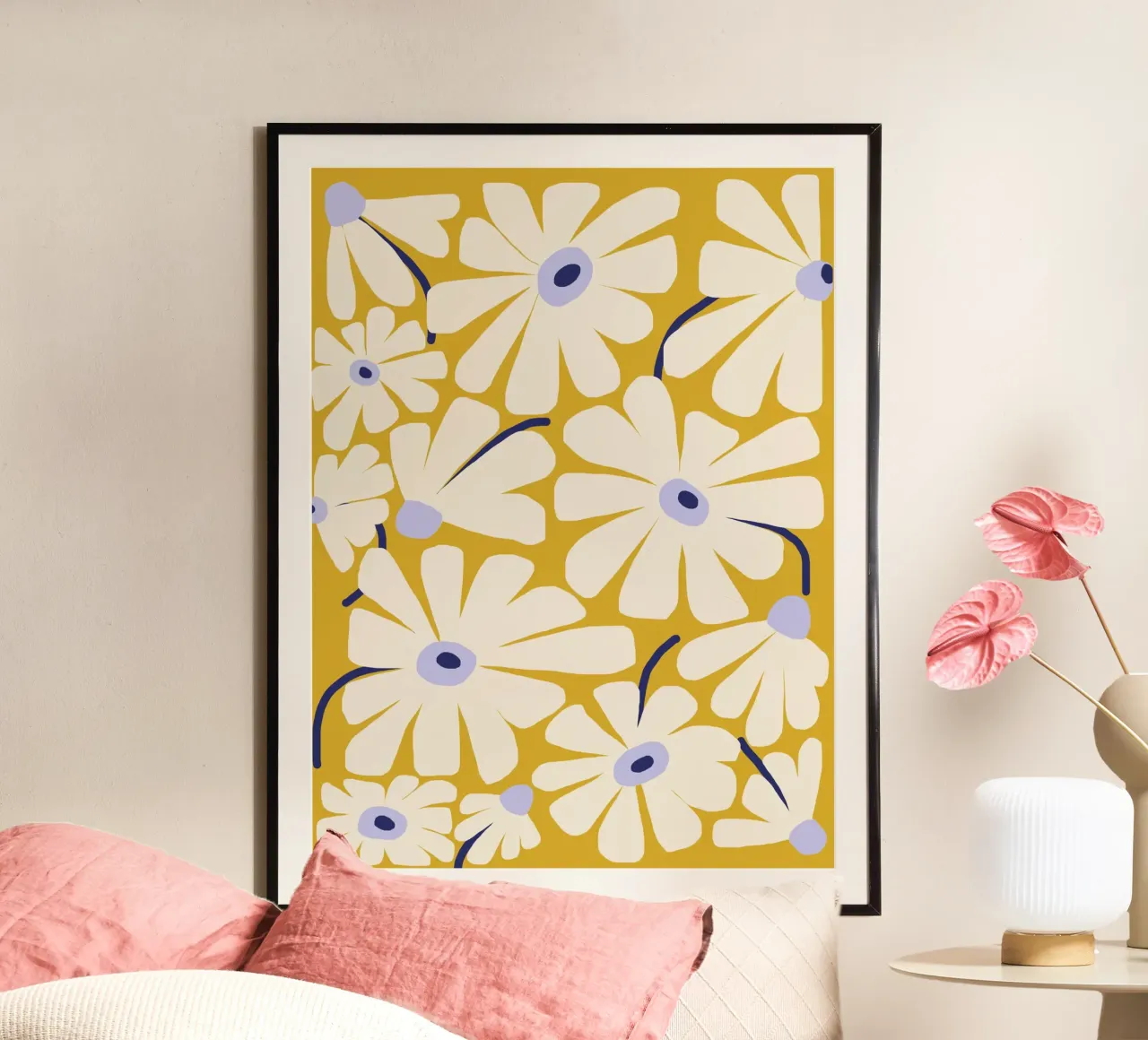 Daisy Fresh - jaune poster de Gale Switzer