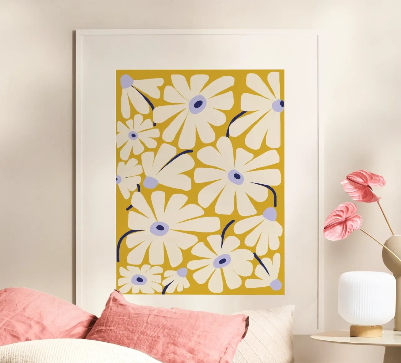 Daisy Fresh - jaune poster de Gale Switzer