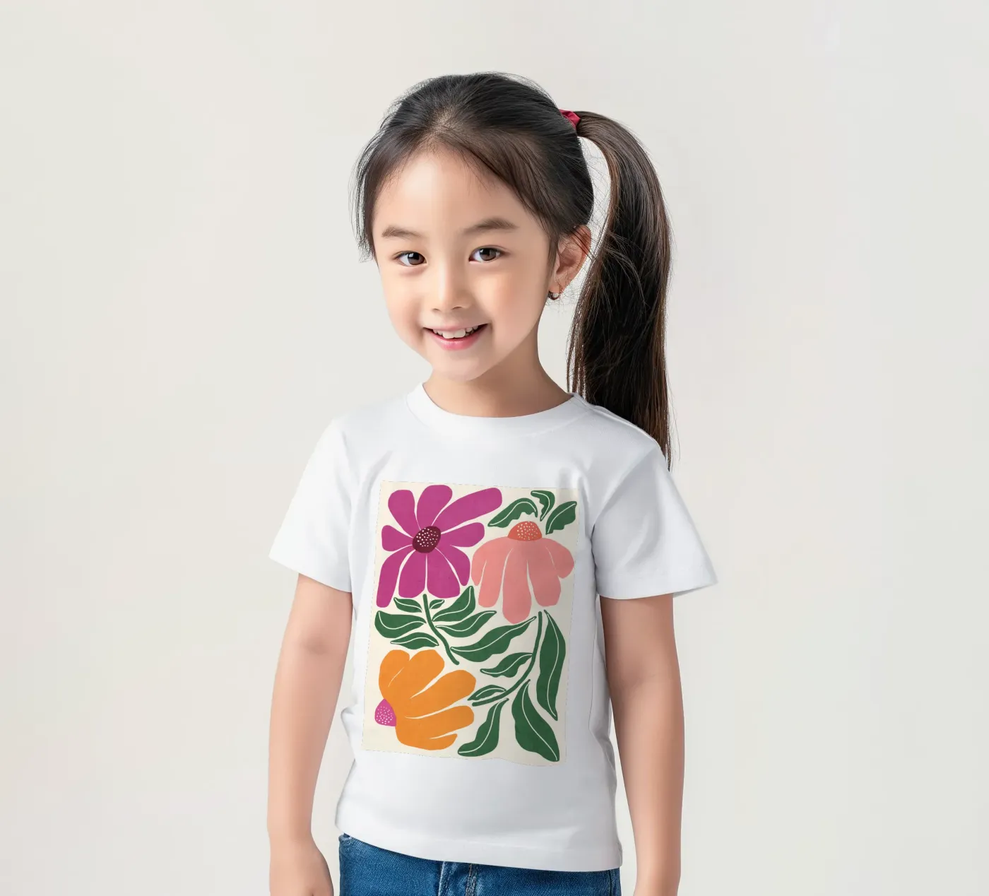 Whimsy Bloom - bright t-shirt bambini da Gale Switzer
