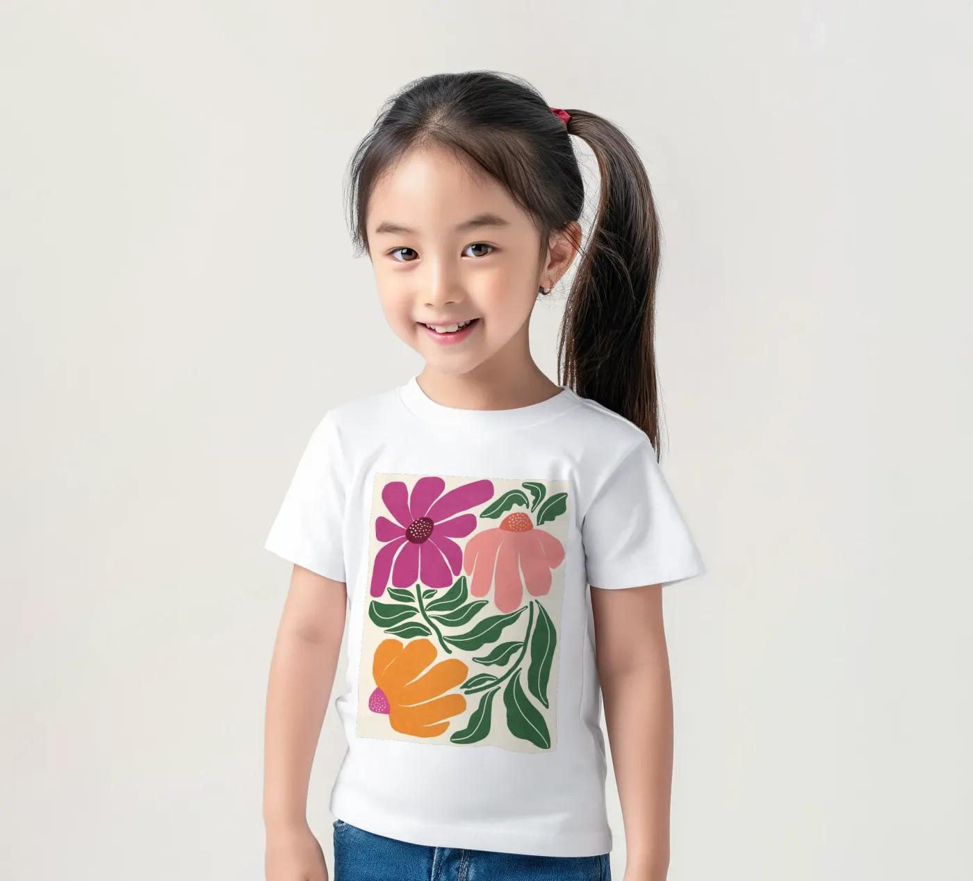 Whimsy Bloom - bright t-shirt bambini da Gale Switzer