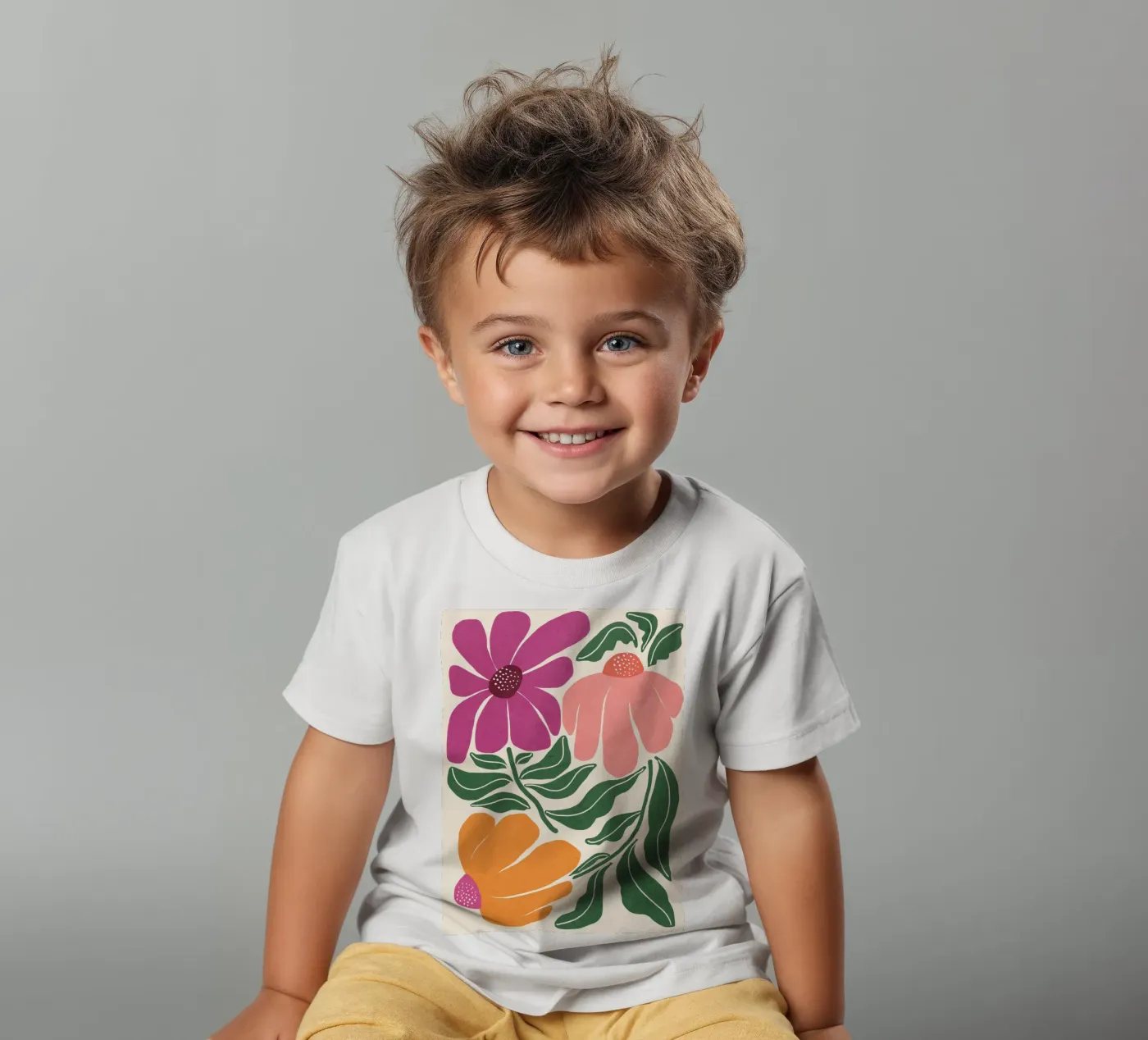Whimsy Bloom - bright t-shirt bambini da Gale Switzer