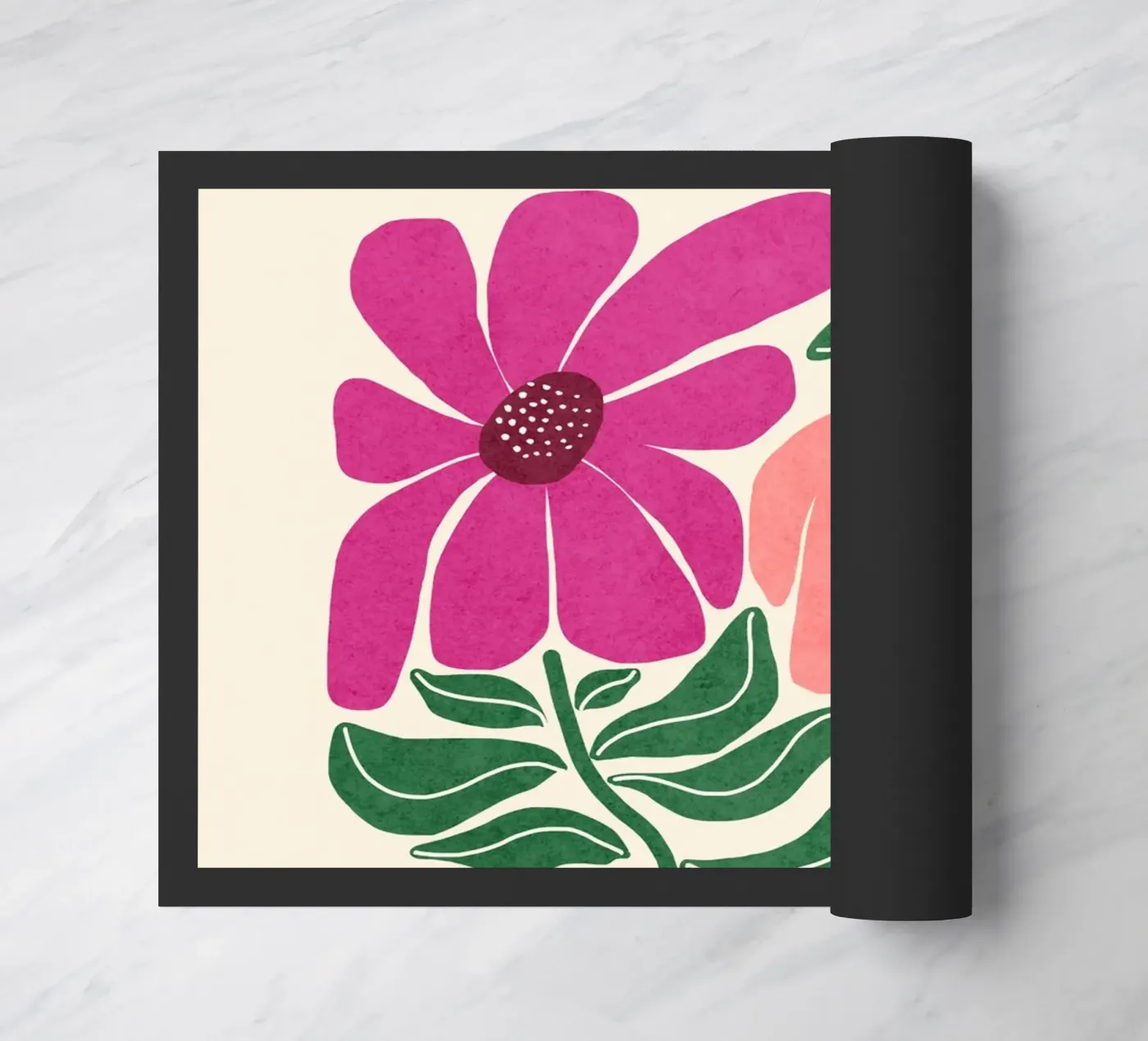 Whimsy Bloom - bright doormat by Gale Switzer