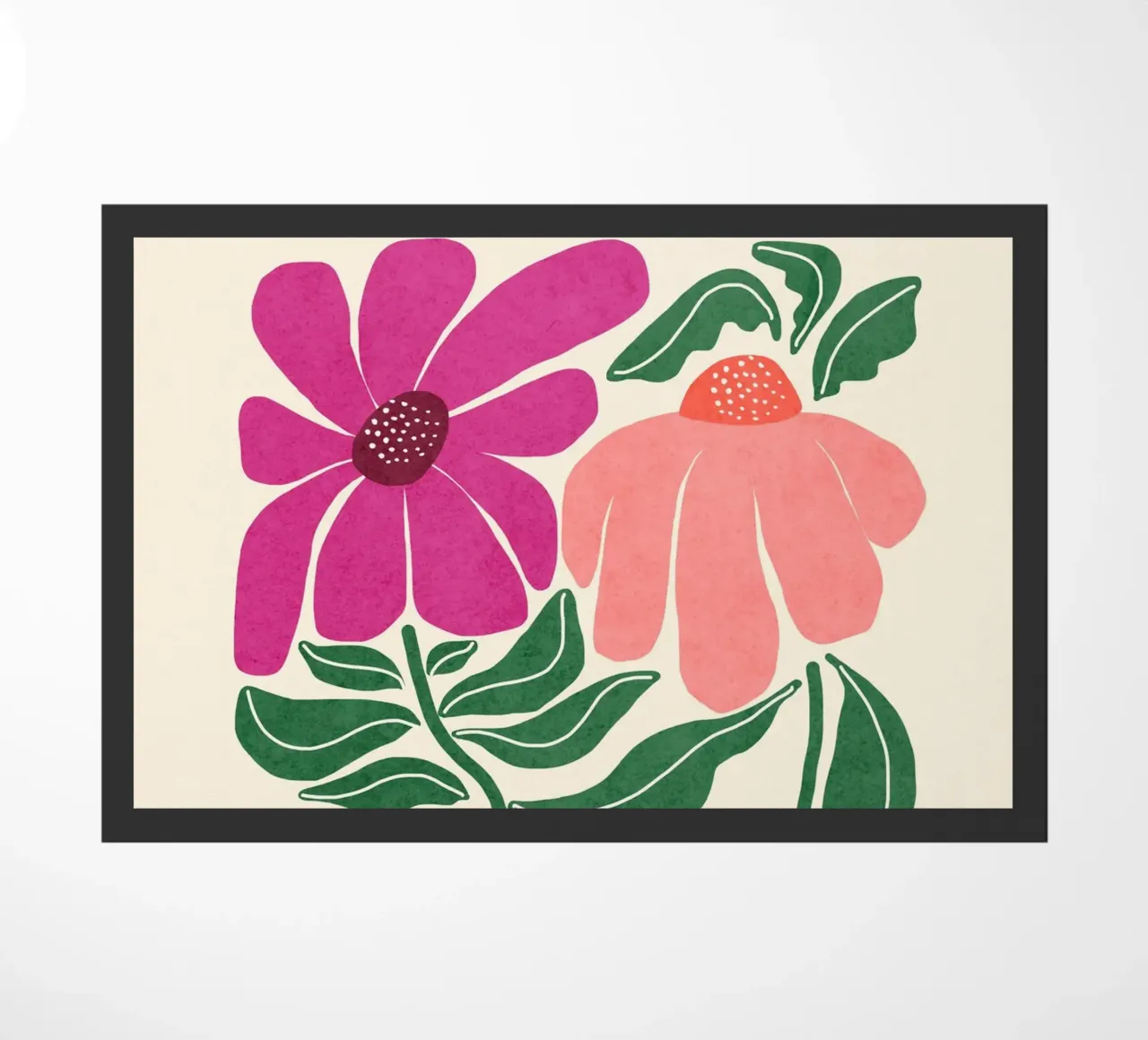 Whimsy Bloom - bright doormat by Gale Switzer