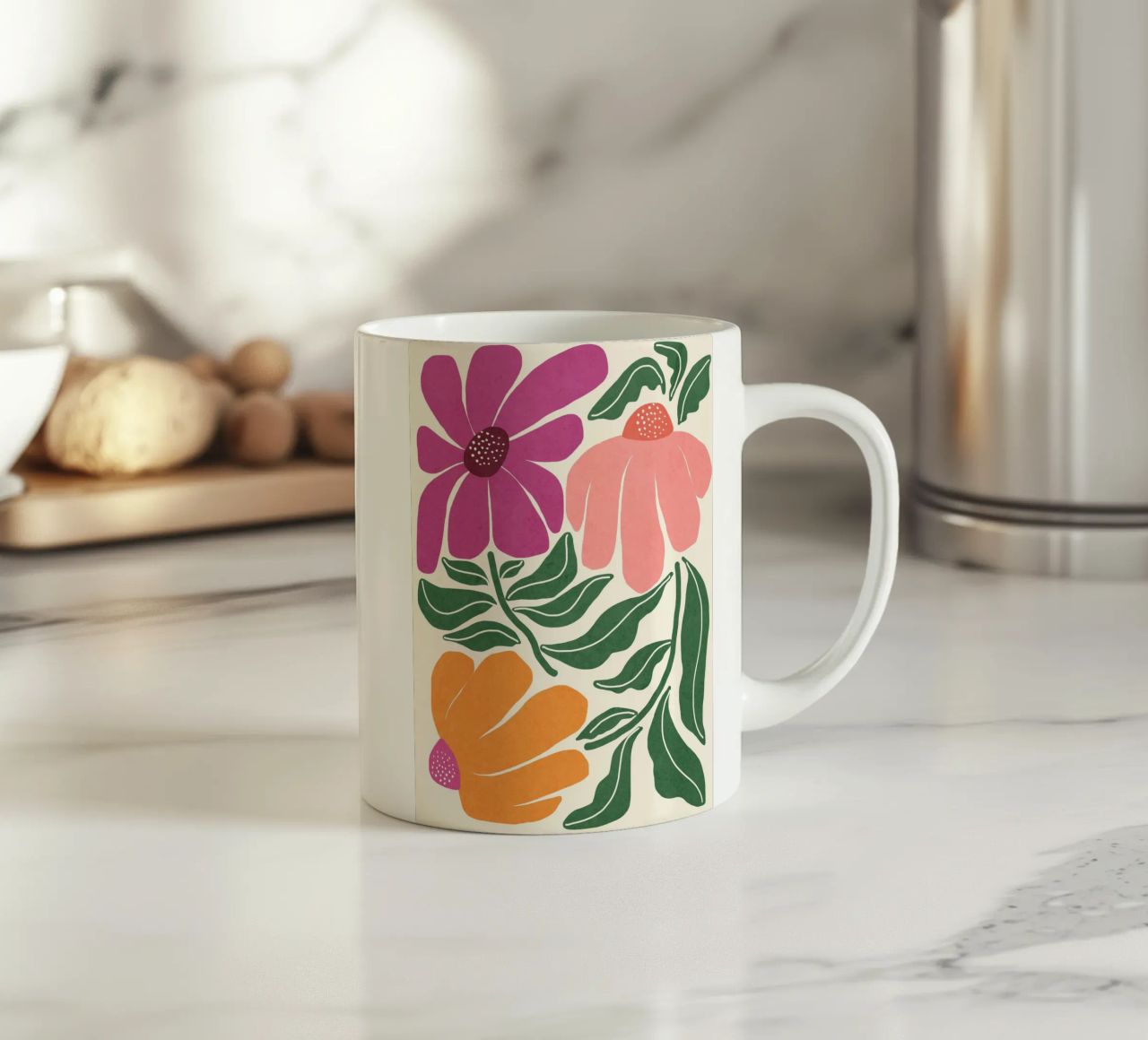 Whimsy Bloom - luminoso tazza in ceramica da Gale Switzer
