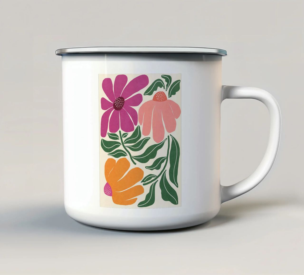 Whimsy Bloom - luminoso tazza in smalto da Gale Switzer