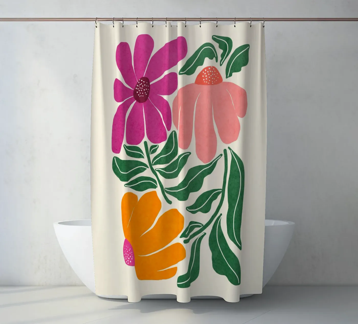 Whimsy Bloom - bright Duschvorhang von Gale Switzer