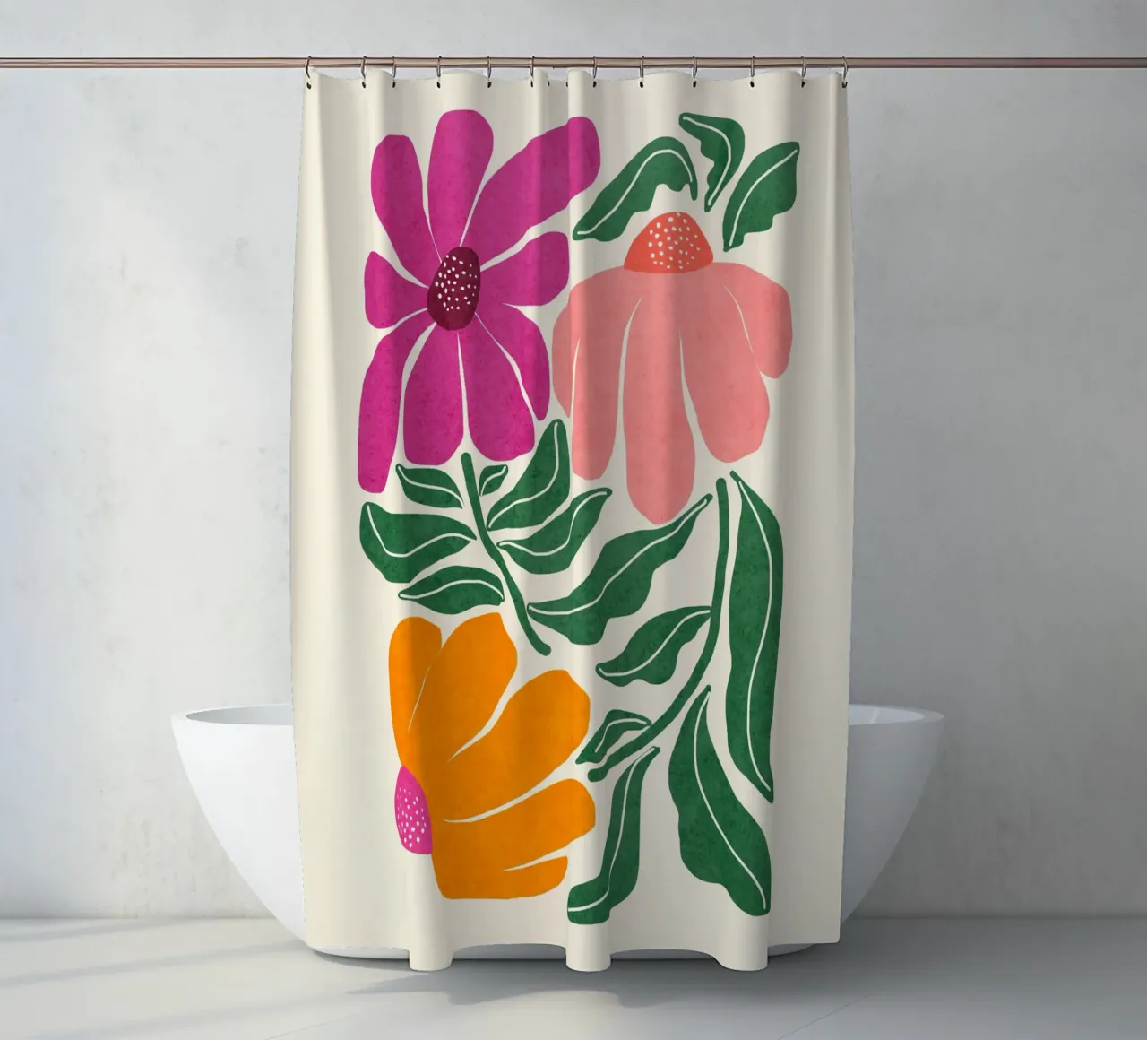 Whimsy Bloom - hell Duschvorhang von Gale Switzer