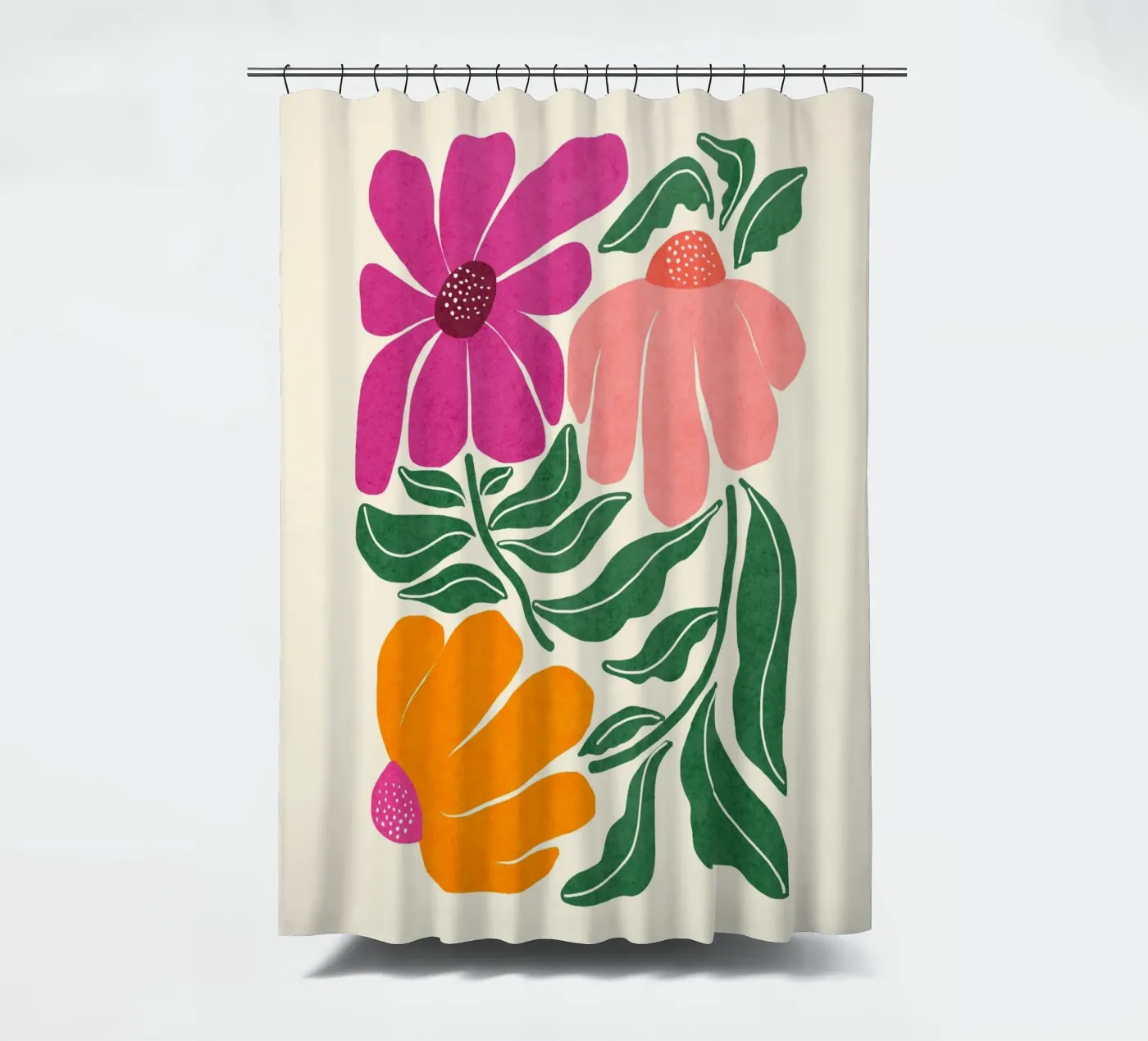 Whimsy Bloom - bright Duschvorhang von Gale Switzer