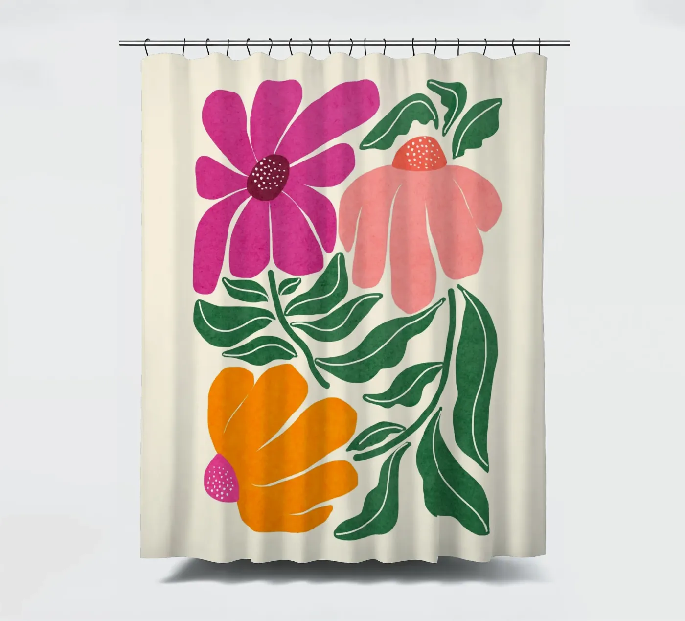 Whimsy Bloom - bright Duschvorhang von Gale Switzer