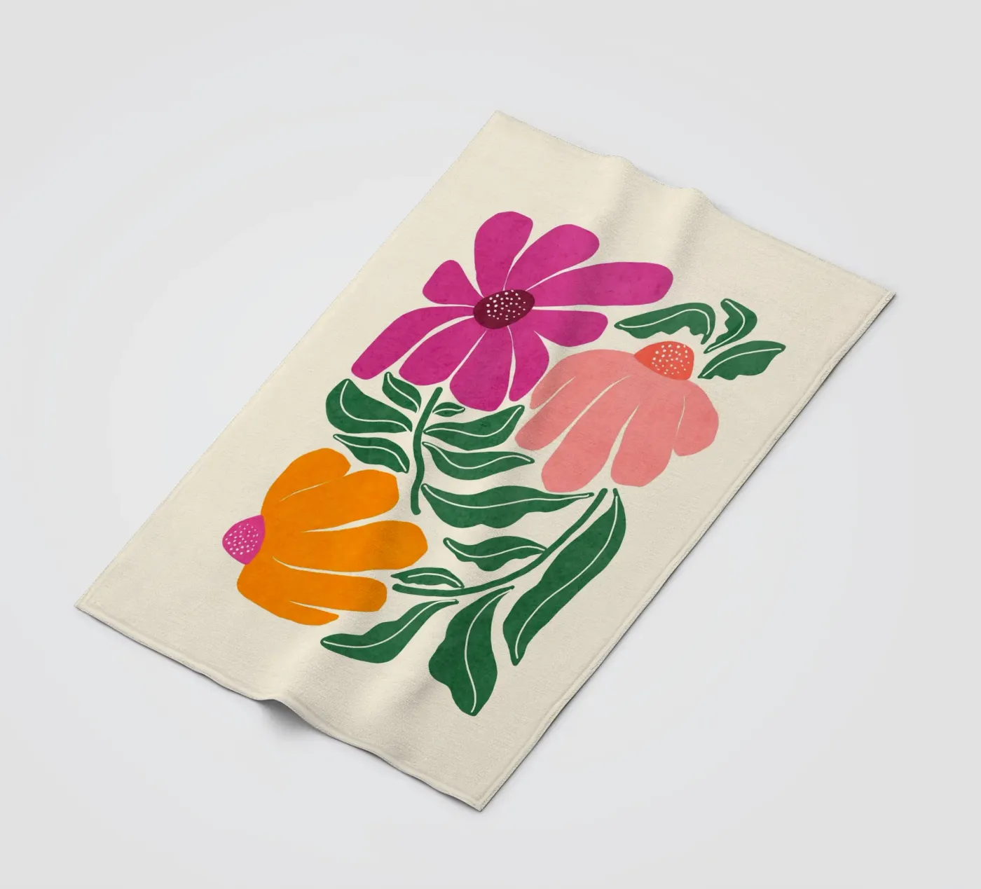 Whimsy Bloom - hell Fleecedecke von Gale Switzer