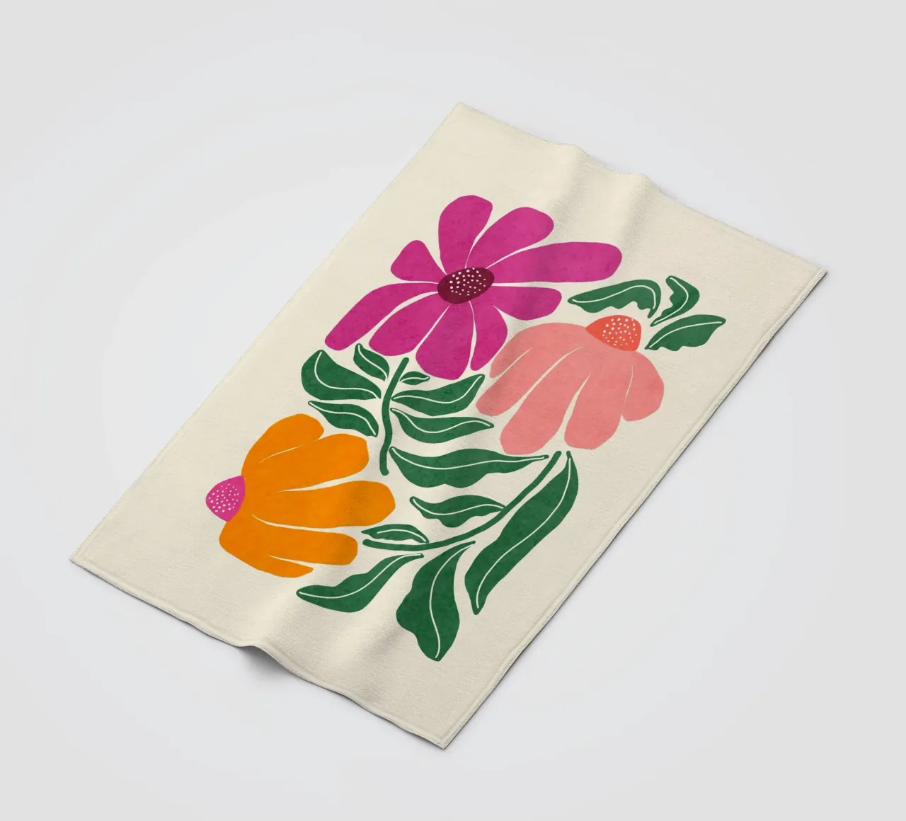 Whimsy Bloom - hell Fleecedecke von Gale Switzer