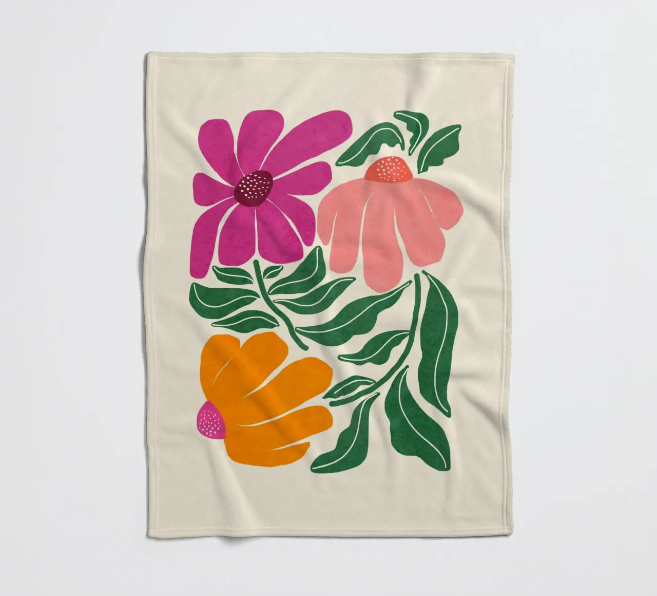 Whimsy Bloom - hell Fleecedecke von Gale Switzer