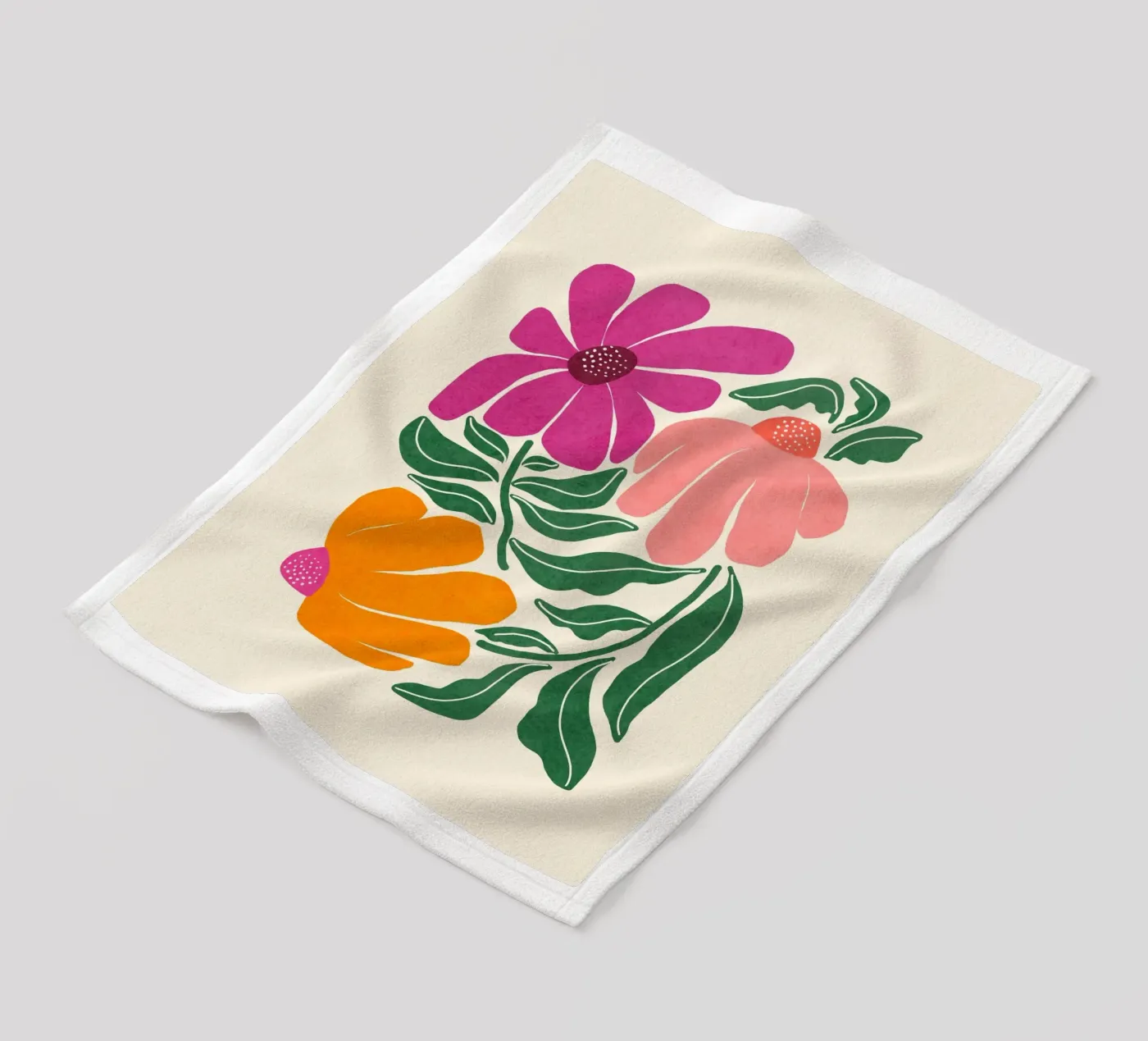 Whimsy Bloom - hell Fleecedecke von Gale Switzer