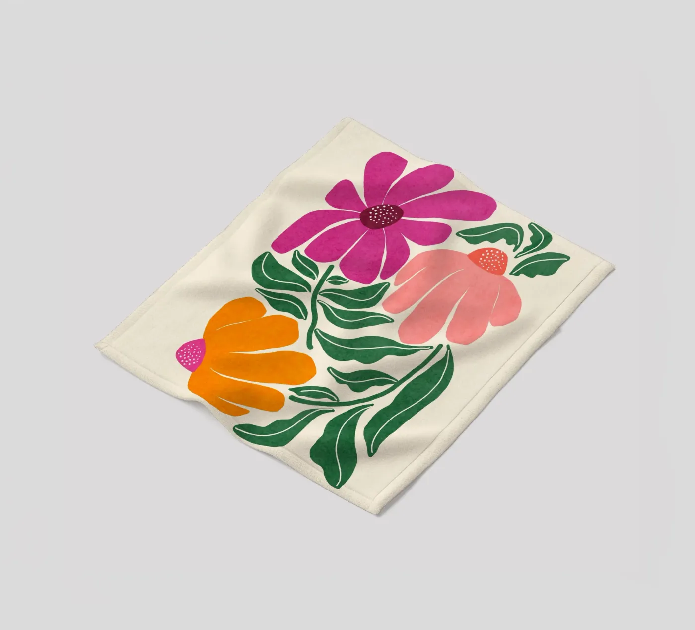 Whimsy Bloom - hell Fleecedecke von Gale Switzer