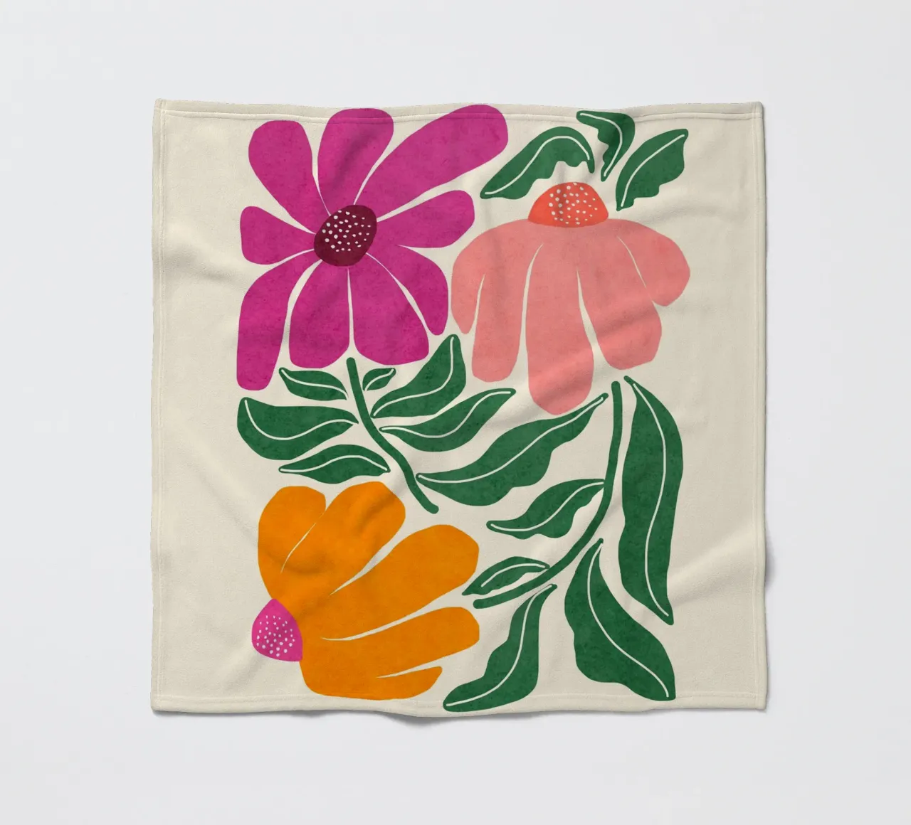 Whimsy Bloom - hell Fleecedecke von Gale Switzer