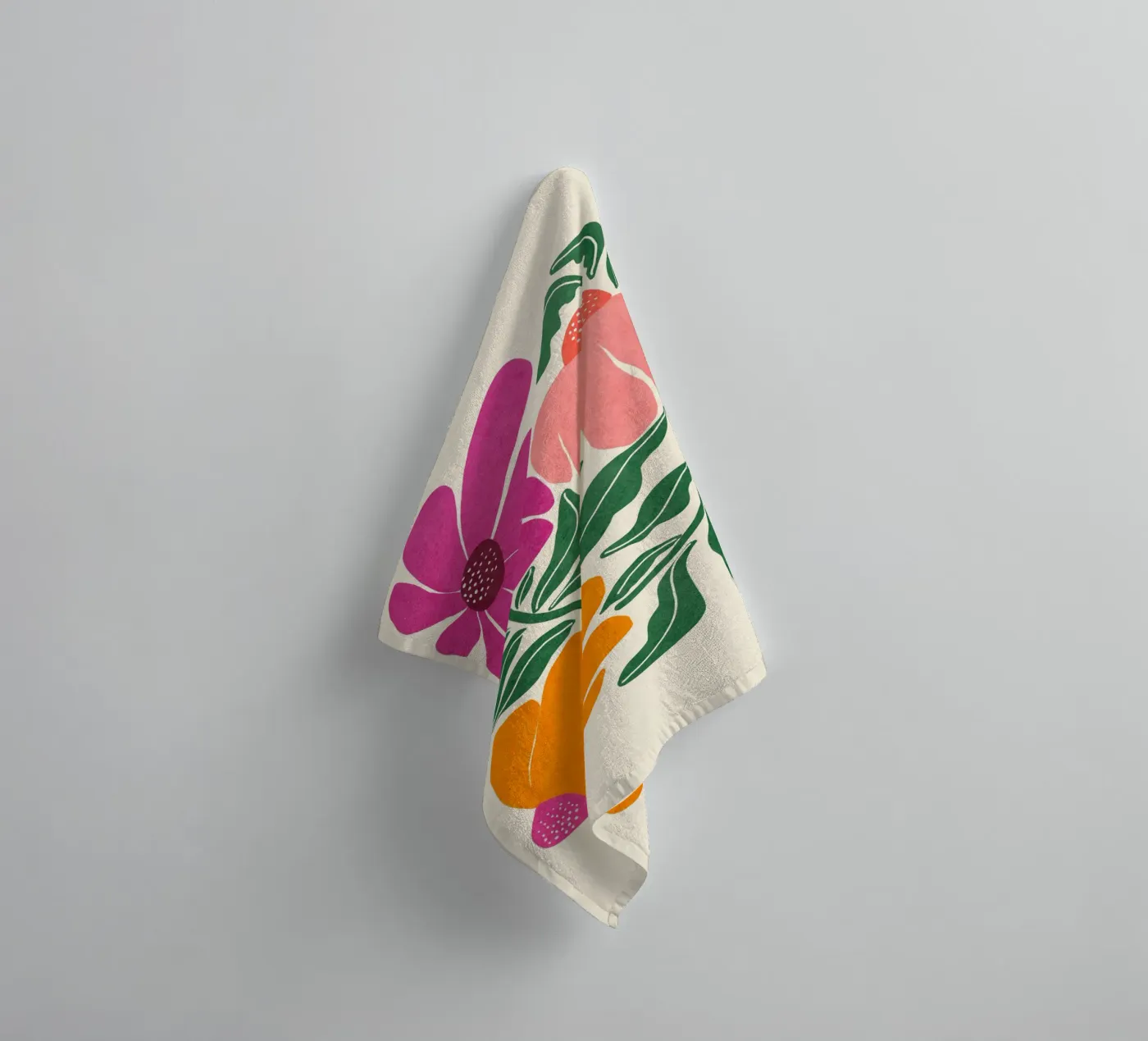 Whimsy Bloom - bright serviette de bain de Gale Switzer