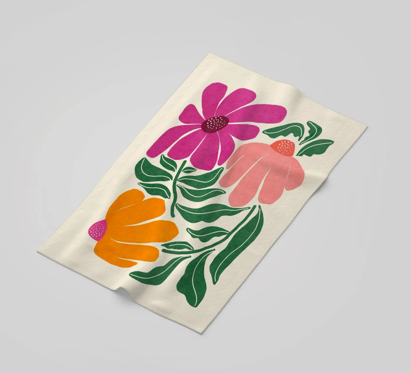 Whimsy Bloom - bright serviette de plage de Gale Switzer