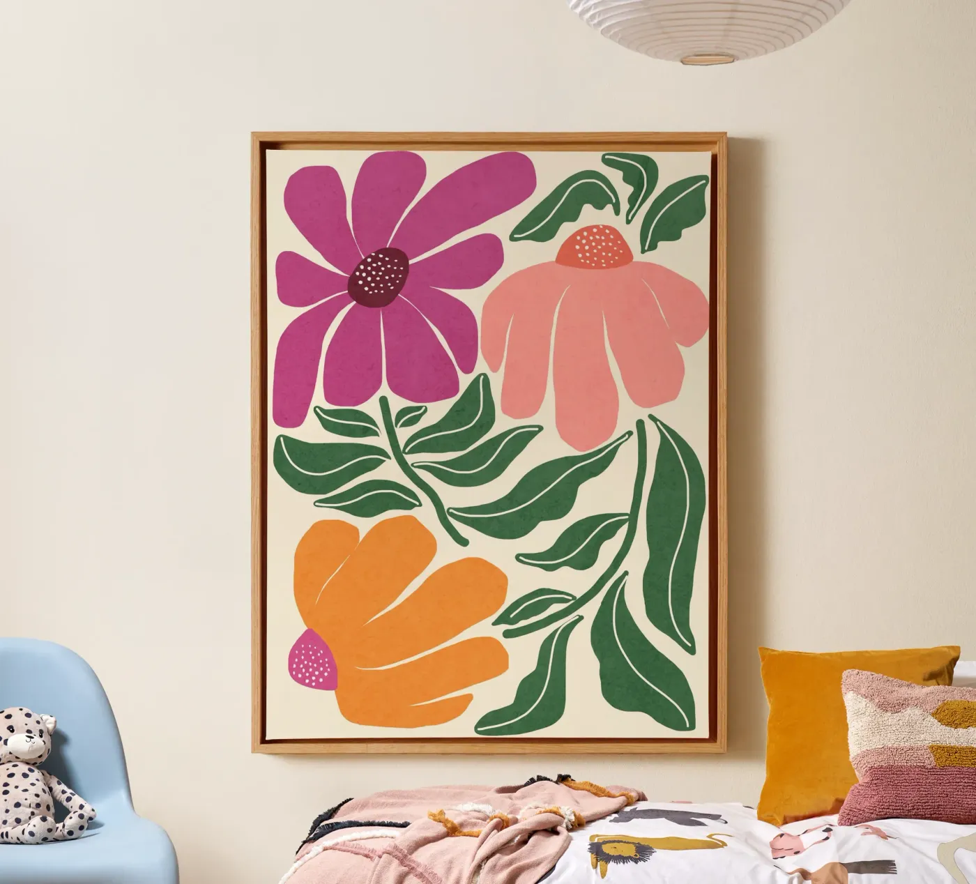 Whimsy Bloom - bright canvas by Gale Switzer