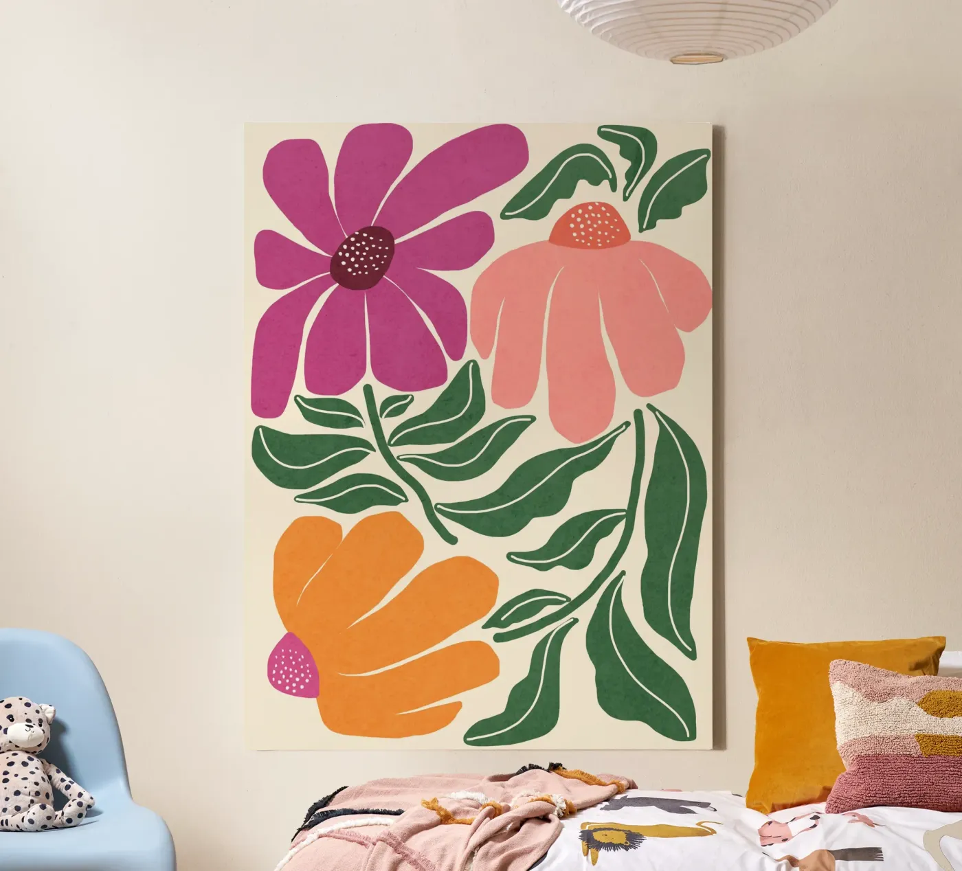 Whimsy Bloom - bright canvas by Gale Switzer